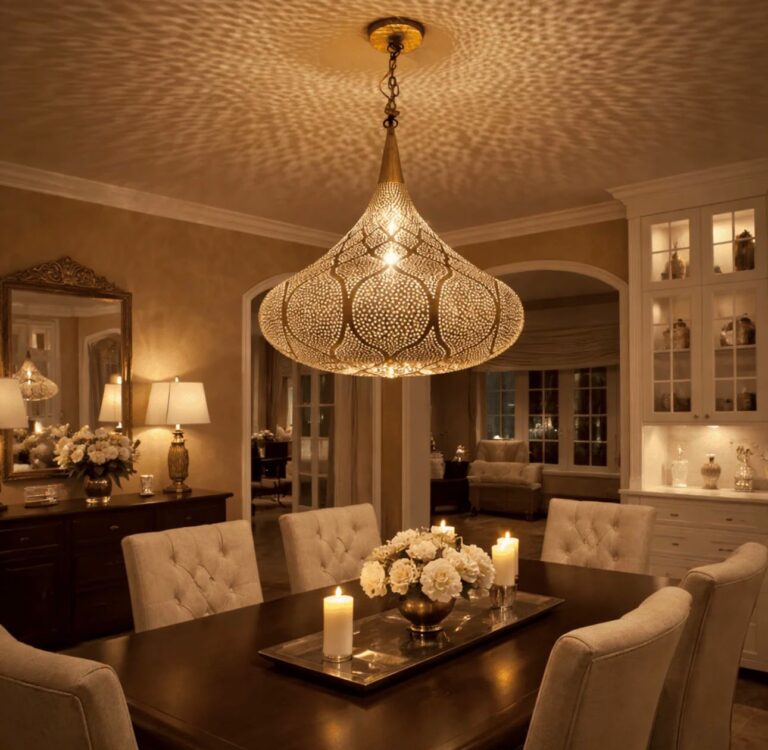 Handmade Moroccan Brass Pendant Light